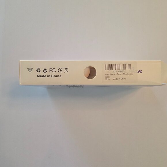 NWT - Hands-Free Rechargeable Neck Fan, Lightweight, Strong Airflow – Black/Red - Picture 7 of 9